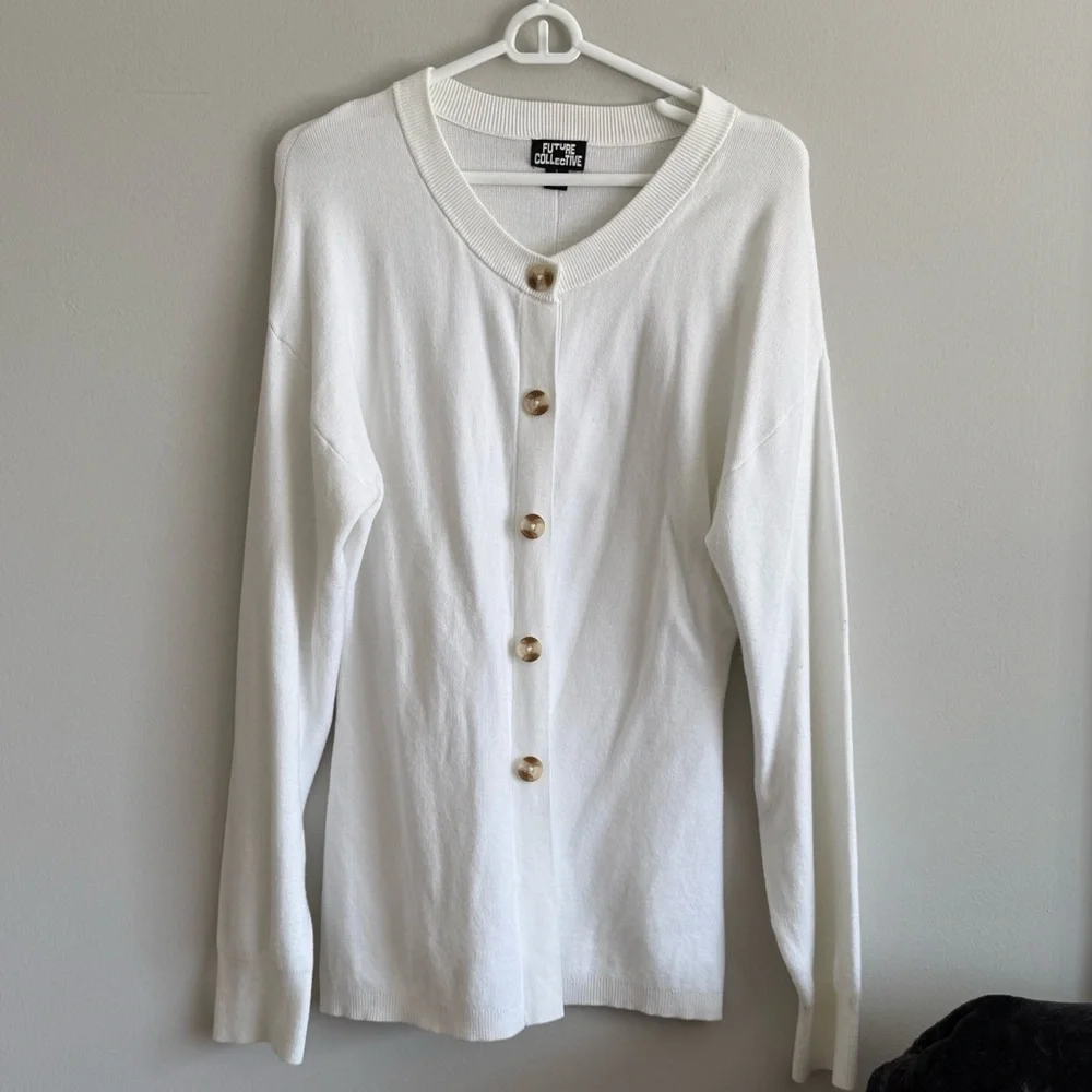 Future Collective button up cardigan sweater